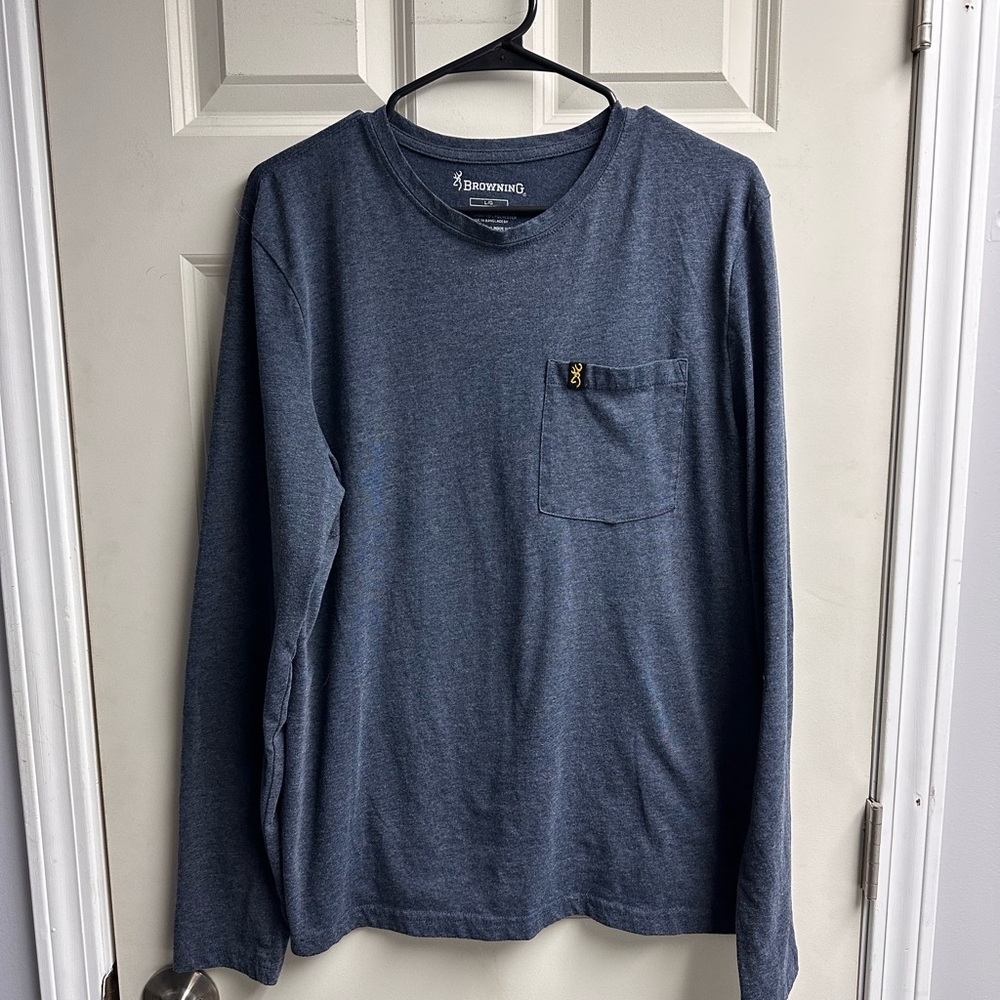 Browning Blue Long Sleeve Men's Tee